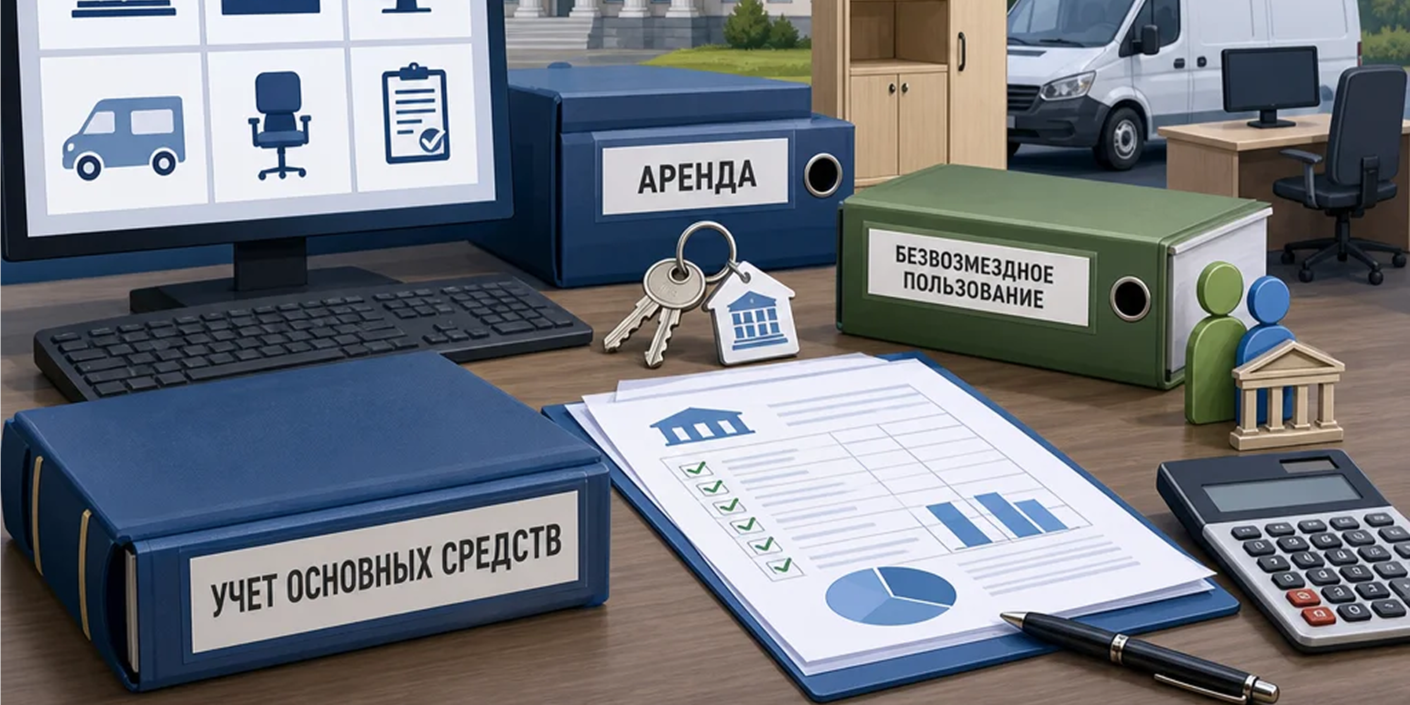 Учет основных средств, аренды и безвозмездного пользования имуществом в бюджетной сфере в 2026 году. Практикум в 1С:Бухгалтерии государственного учреждения 8